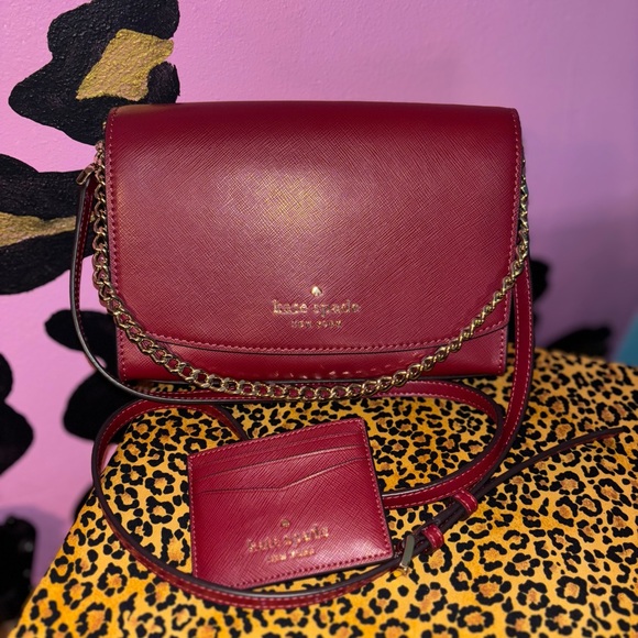 Kate Spade burgundy Crossbody Bag set - Picture 1 of 11